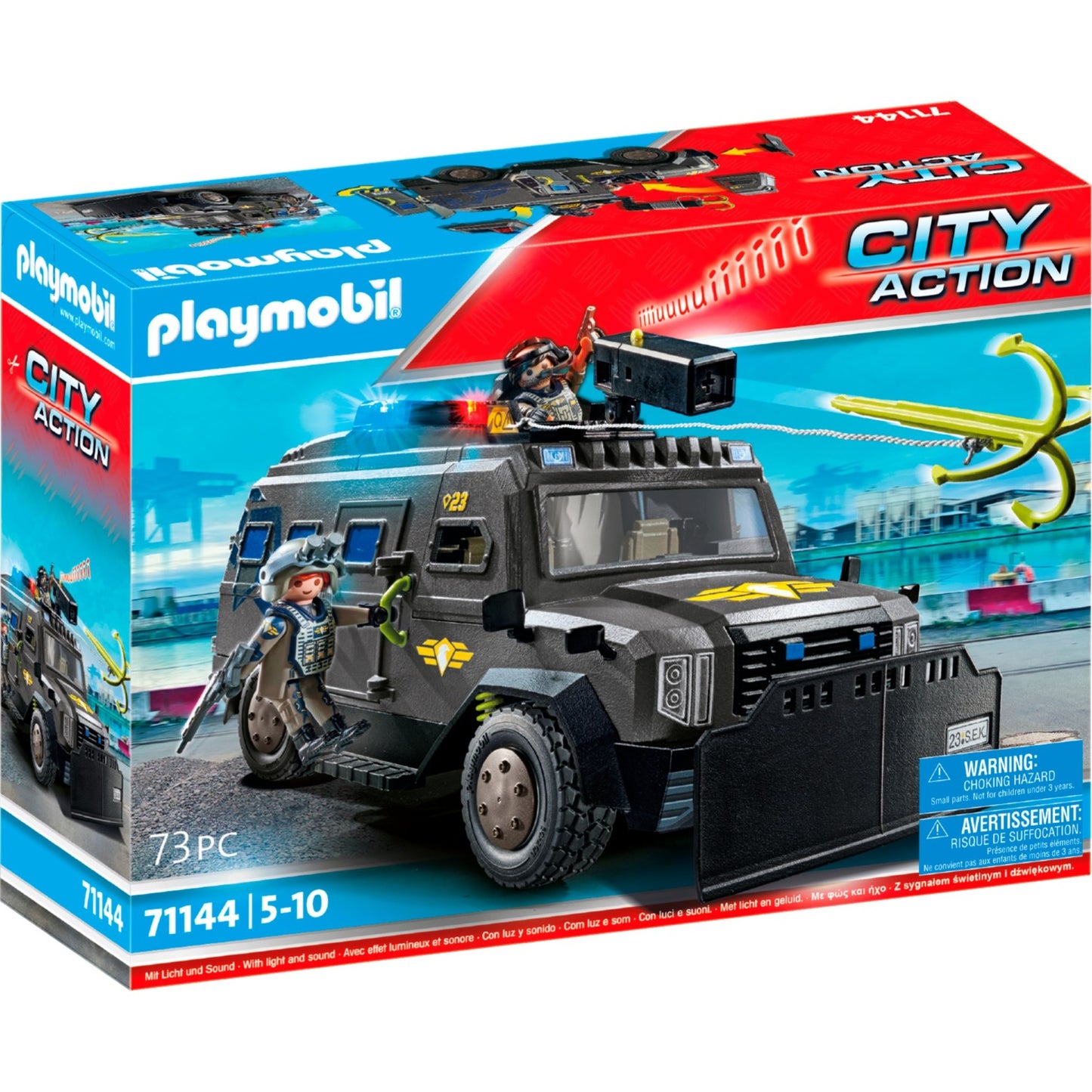 PLAYMOBIL 71144 City Action SWAT-Geländefahrzeug, Konstruktionsspielzeug