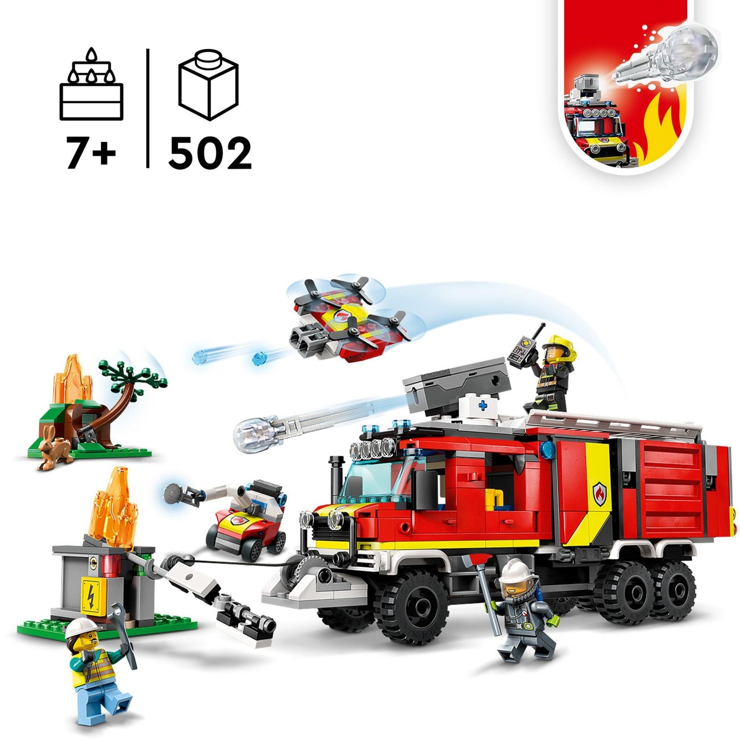 LEGO 60374 City Einsatzleitwagen der Feuerwehr, Konstruktionsspielzeug