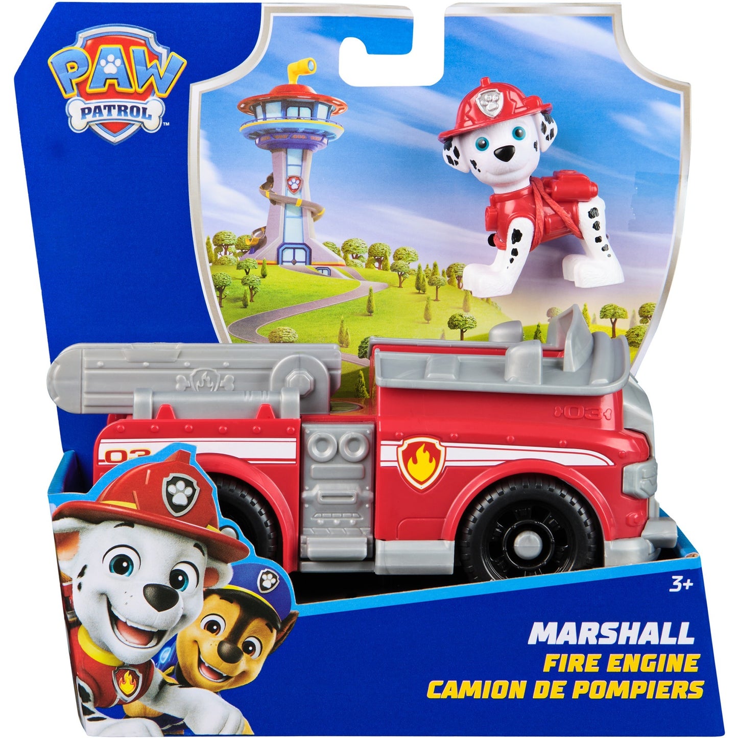 Paw Patrol - Feuerwehrauto mit Marshall Spielfigur, Spielfahrzeug