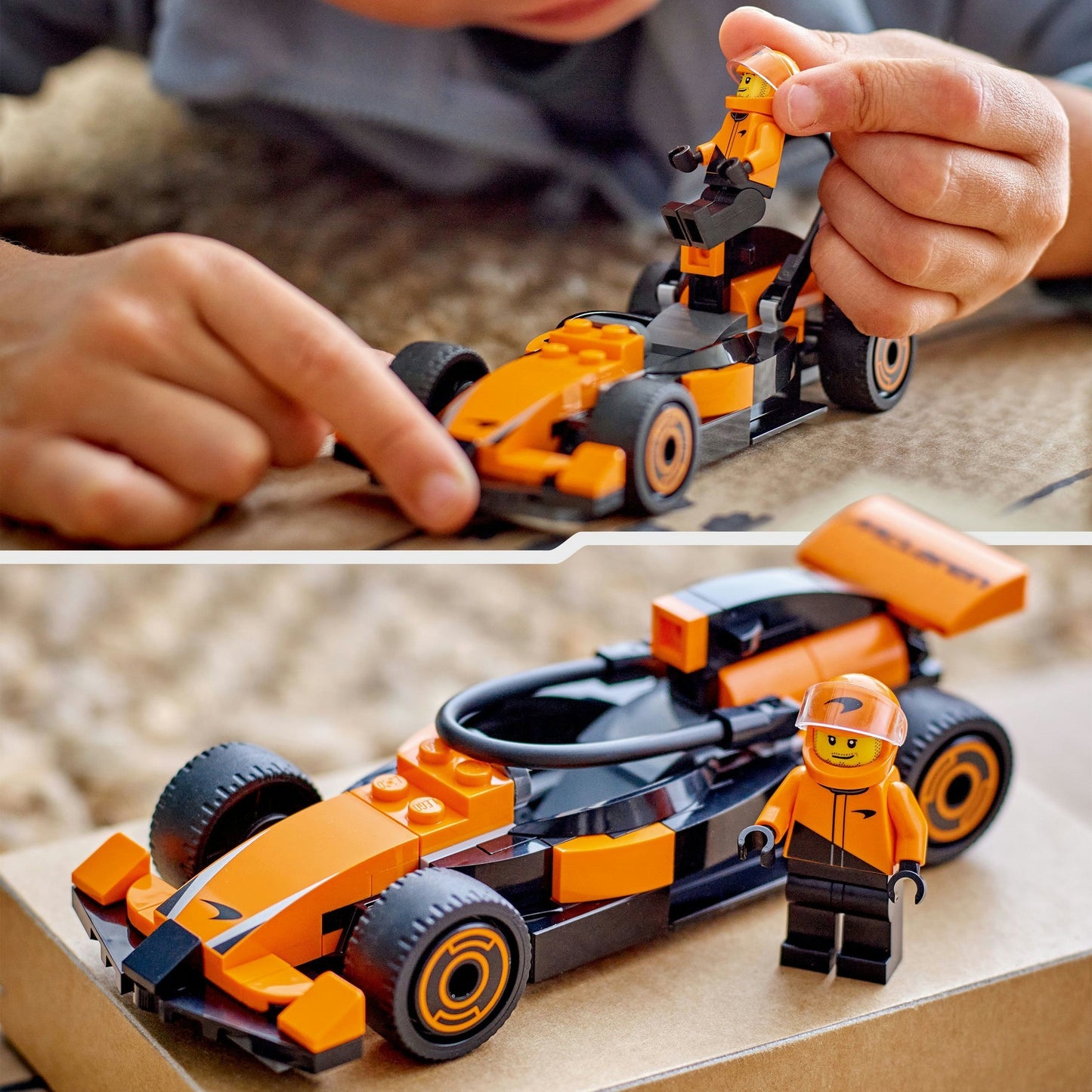 60442 City F1 Rennfahrer mit McLaren Rennauto, Konstruktionsspielzeug
