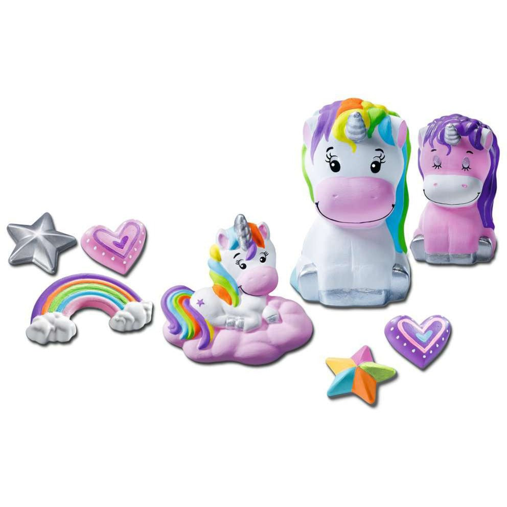 Bastelset DIY Gipsfiguren giessen Einhorn, Basteln