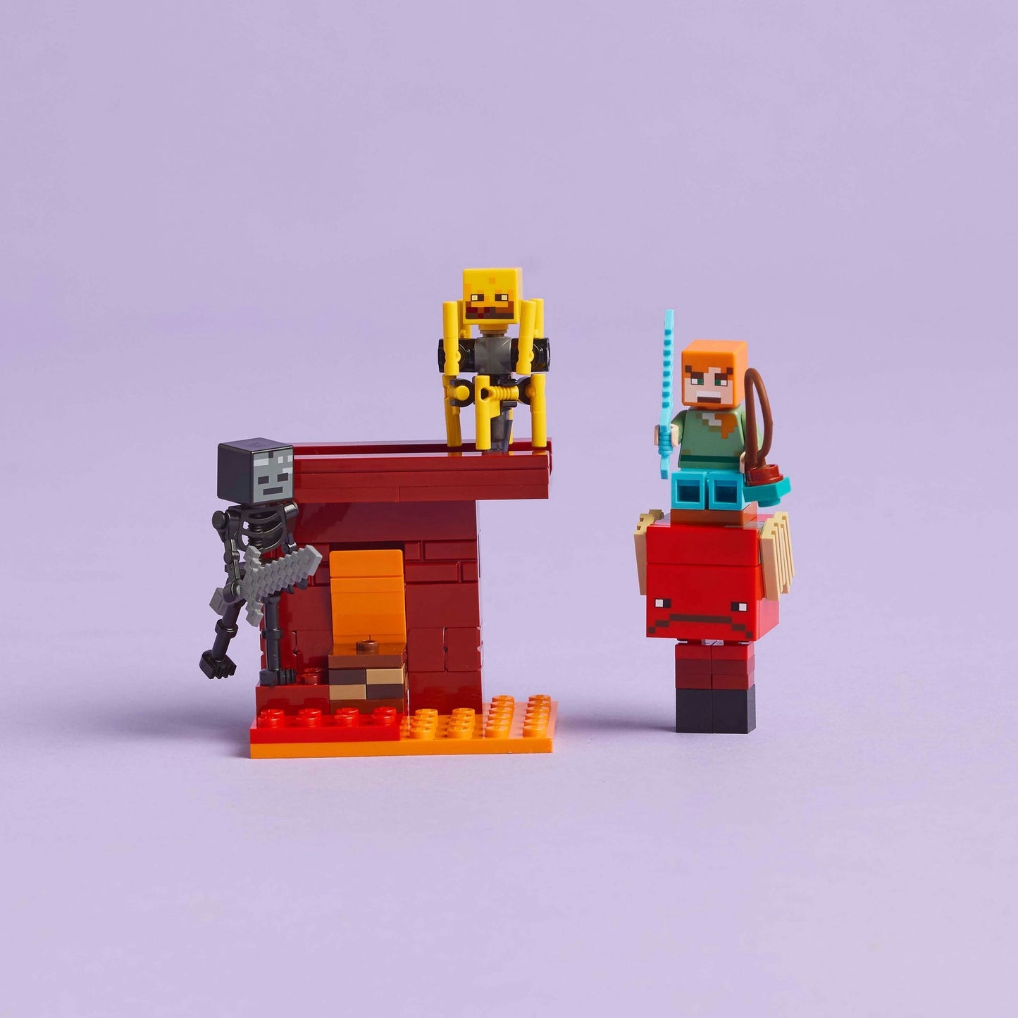 21266 Minecraft Das Lava-Duell im Nether, Konstruktionsspielzeug