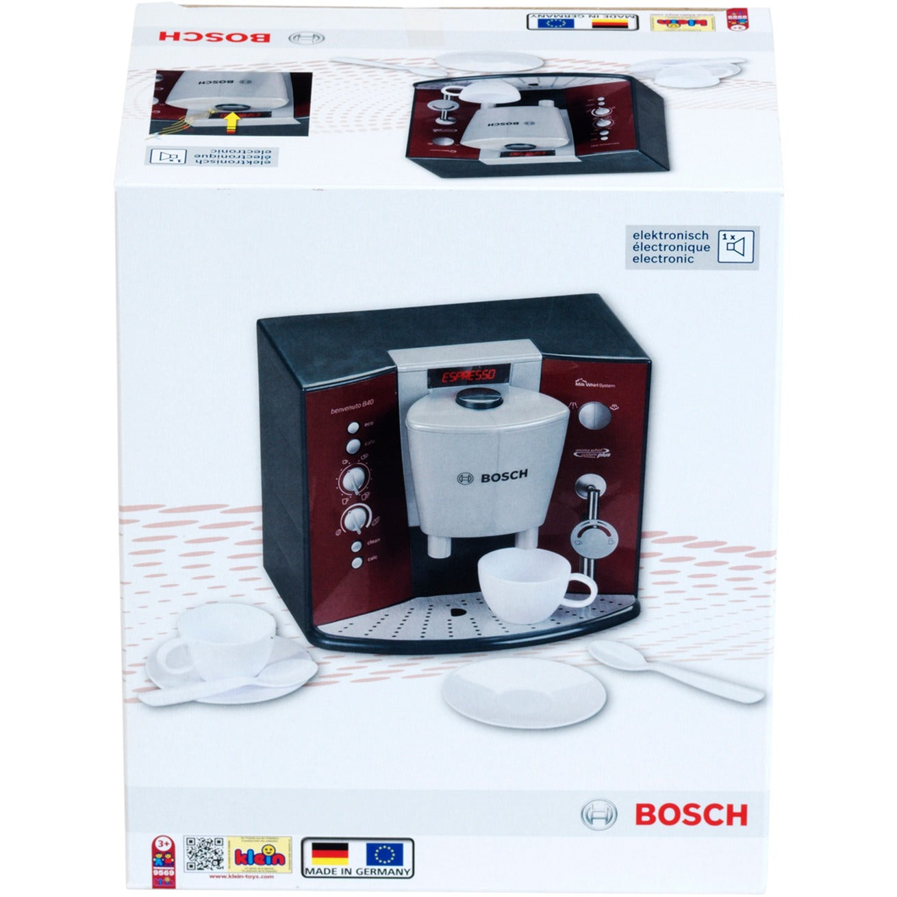 Theo Klein Bosch Kaffeemaschine mit Sound (rot/grau)