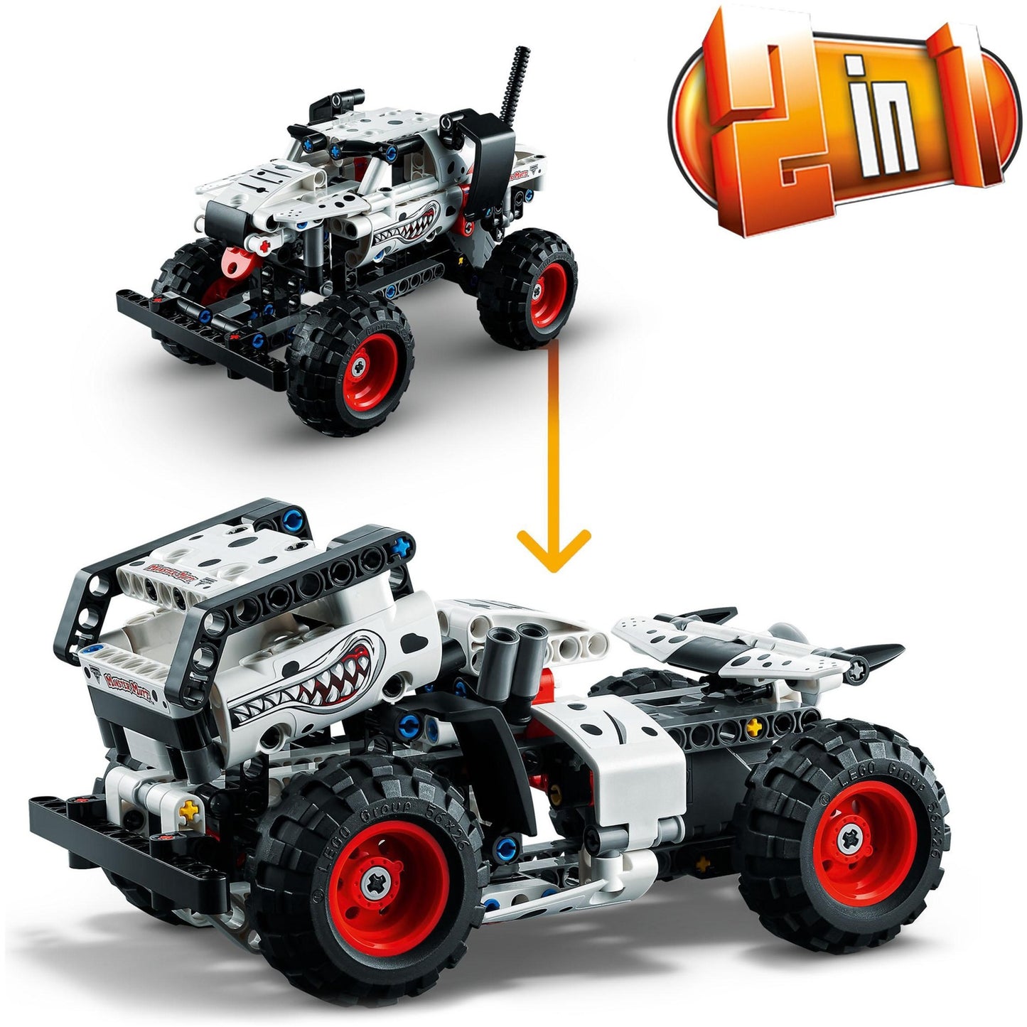 LEGO 42150 Technic Monster Jam Monster Mutt Dalmatian, Konstruktionsspielzeug