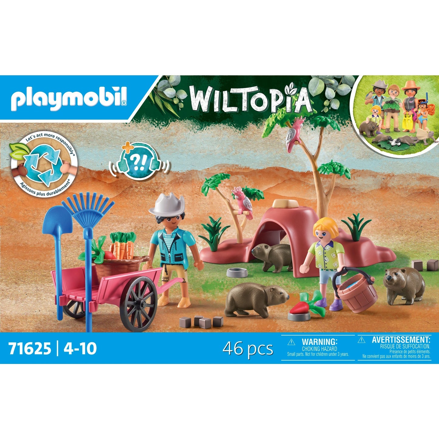 PLAYMOBIL 71625 Wiltopia Wombat Unterschlupf, Konstruktionsspielzeug