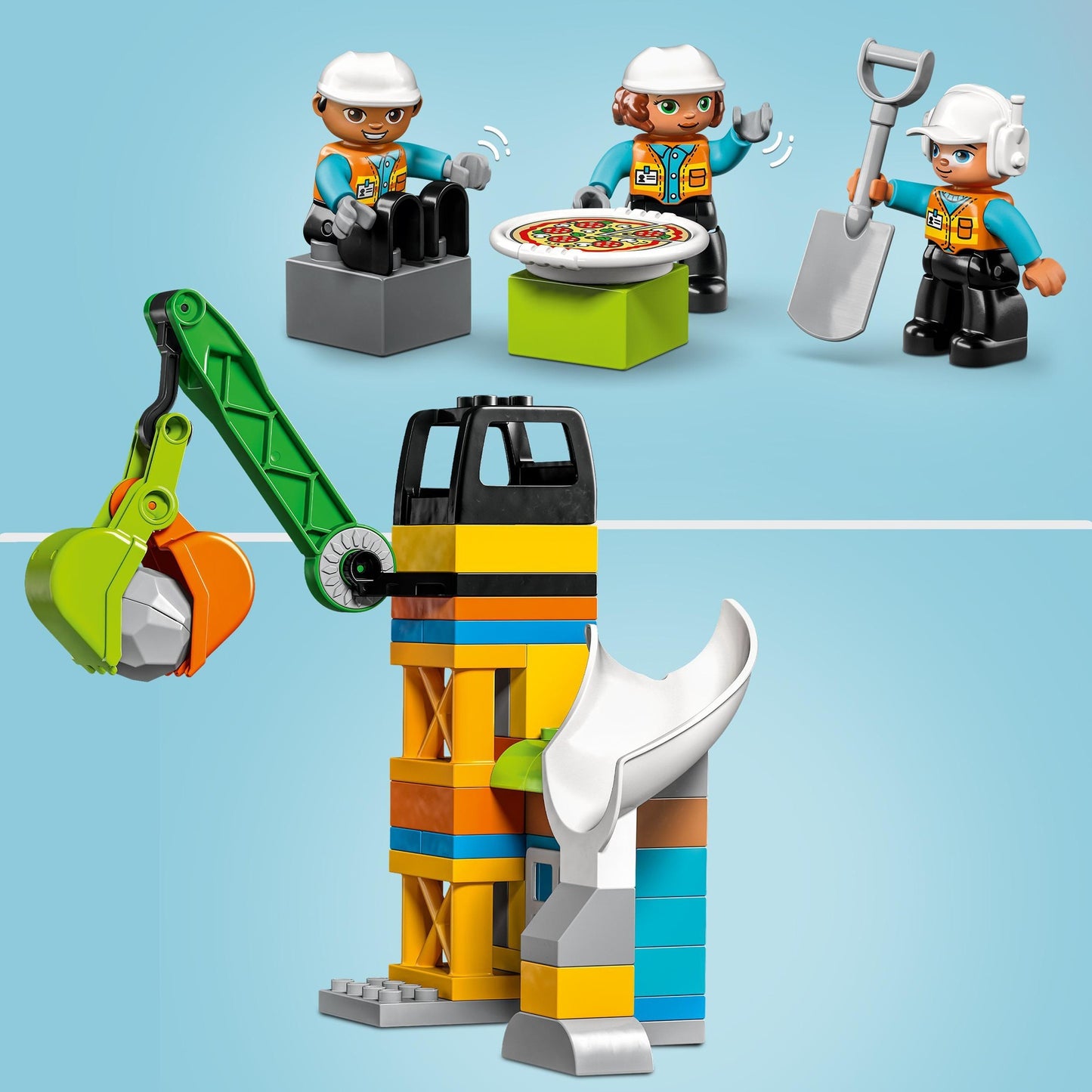 LEGO 10990 DUPLO Baustelle mit Baufahrzeugen, Konstruktionsspielzeug