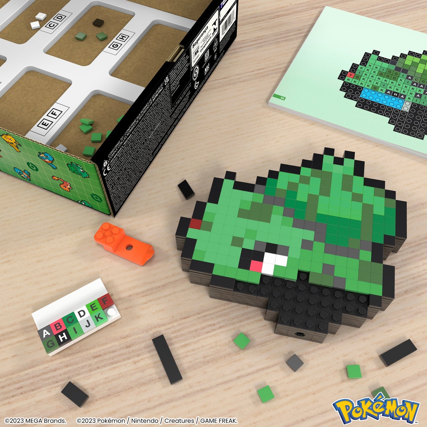 Mattel MEGA Pokémon Bisasam Pixel Art, Konstruktionsspielzeug