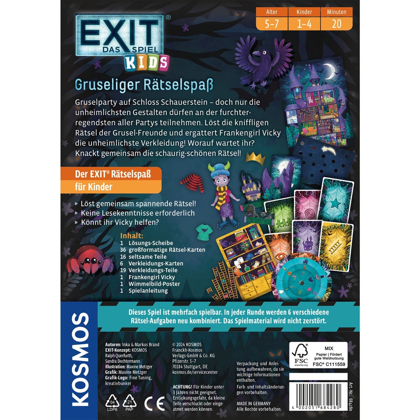 KOSMOS EXIT - Das Spiel Kids: Gruseliger Rätselspaß, Partyspiel