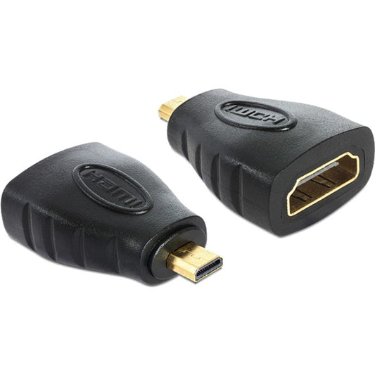 DeLOCK Adapter micro HDMI-D Stecker -> A Buchse (schwarz)