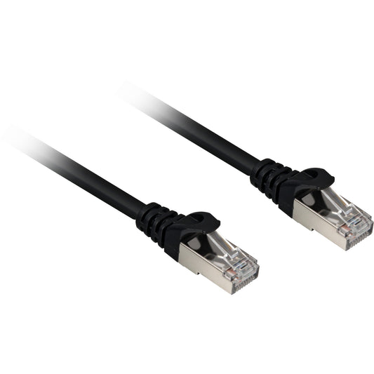 Sharkoon Patchkabel RJ45 Cat.6a SFTP (schwarz, 2 Meter, LSOH (Halogenfrei))