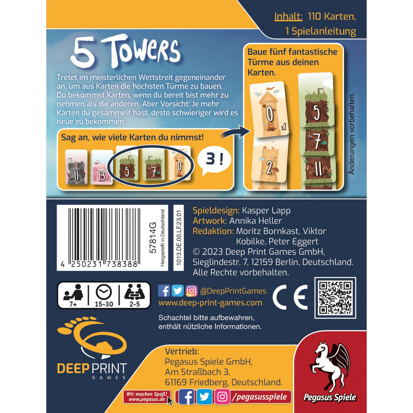 Deep Print Games: 5 Towers, Kartenspiel