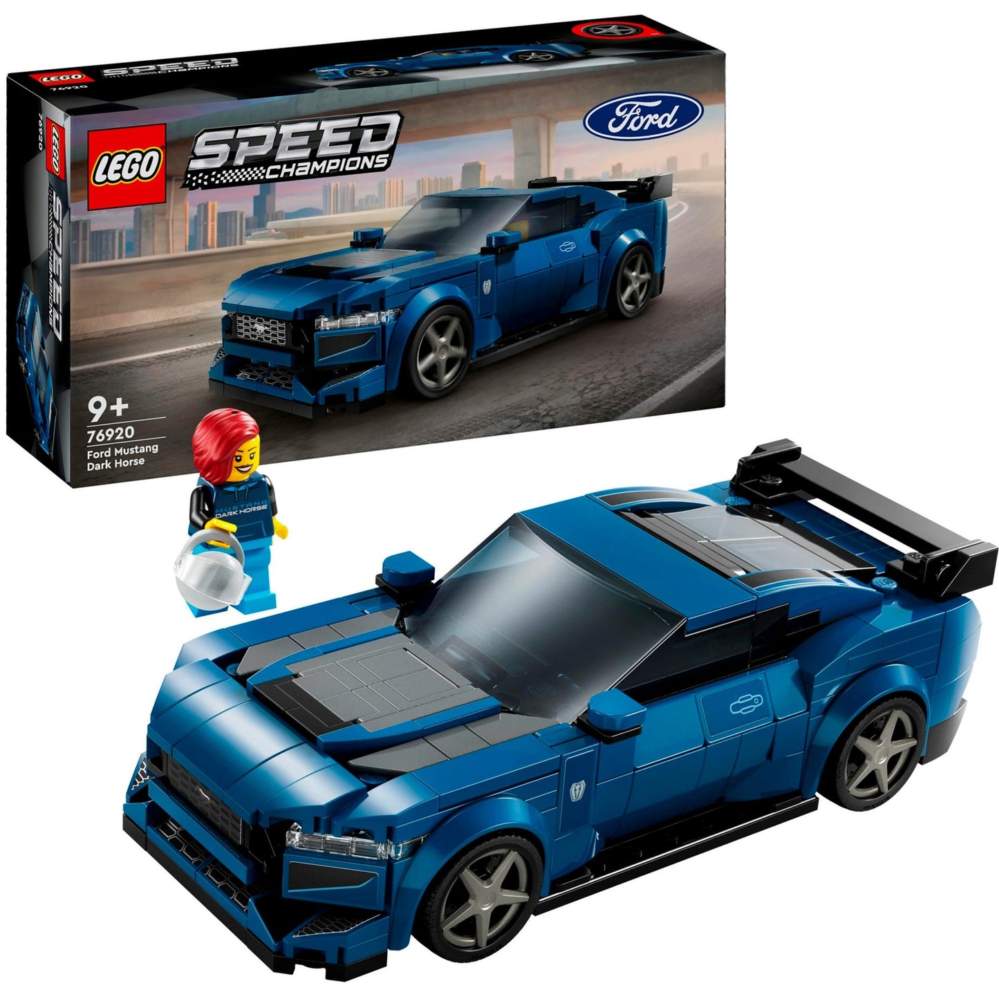 LEGO 76920 Speed Champions Ford Mustang Dark Horse Sportwagen, Konstruktionsspielzeug