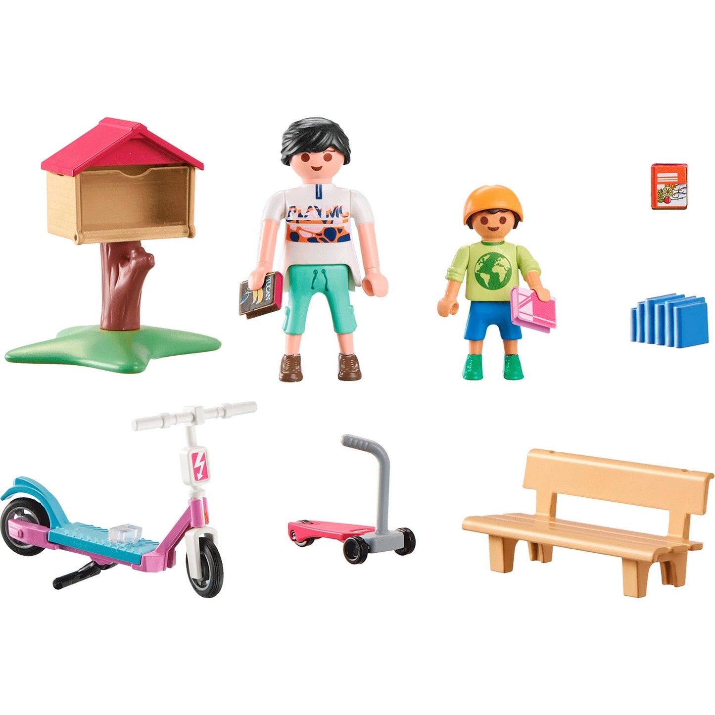 PLAYMOBIL 71511 City Life Büchertausch für Leseratten, Konstruktionsspielzeug