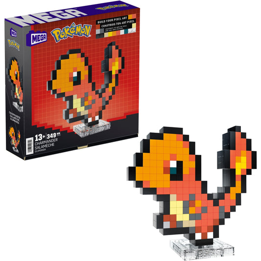 Mattel Pokémon Glumanda Pixel Art, Konstruktionsspielzeug