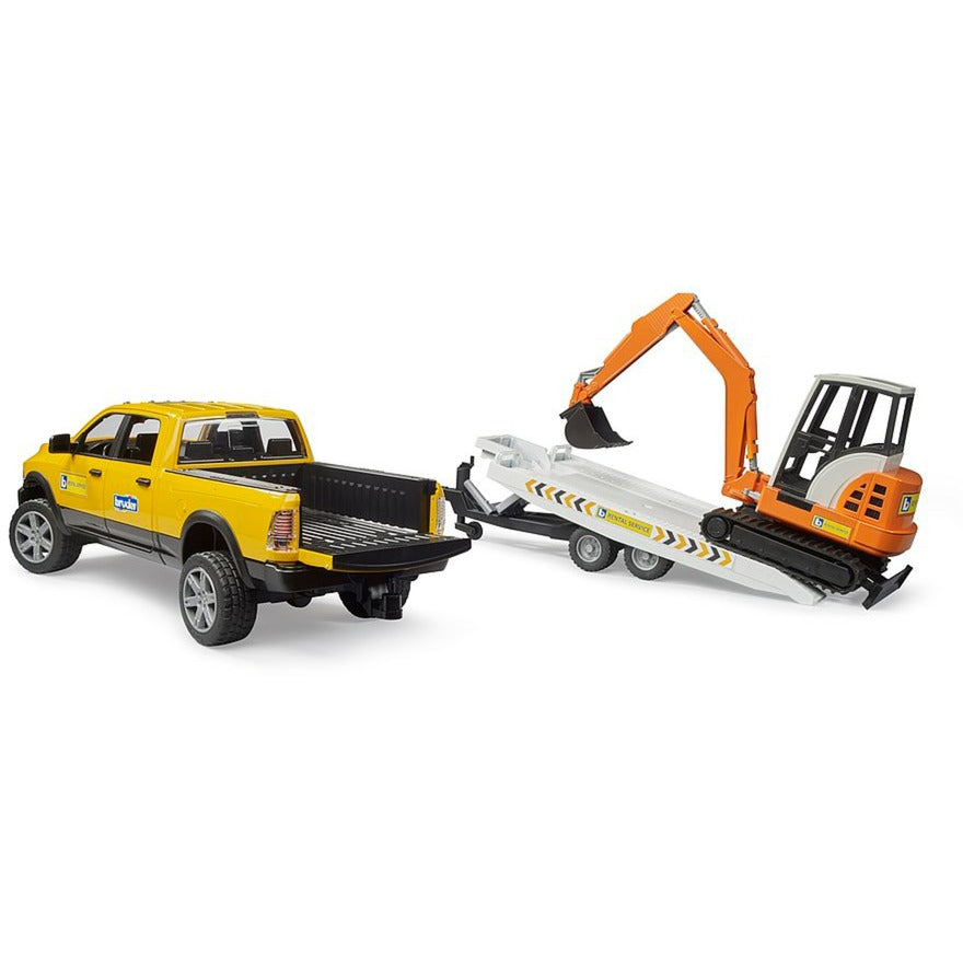 RAM Rental Service mit Minibagger, Modellfahrzeug