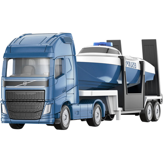 SUPER Volvo Lkw mit Boot, Modellfahrzeug