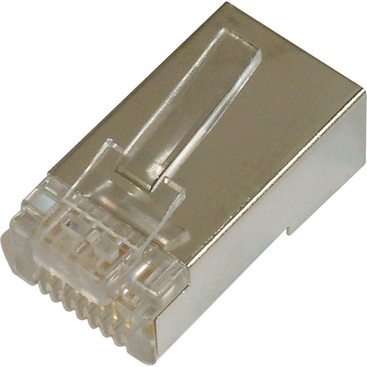 CAT.6 Modularstecker für Rundkabel, geschirmt, 100 Stück