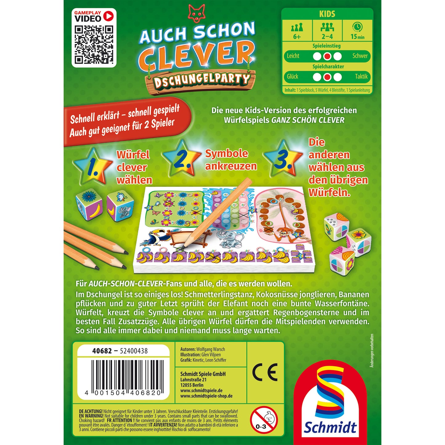 Auch schon clever - Dschungelparty, Brettspiel