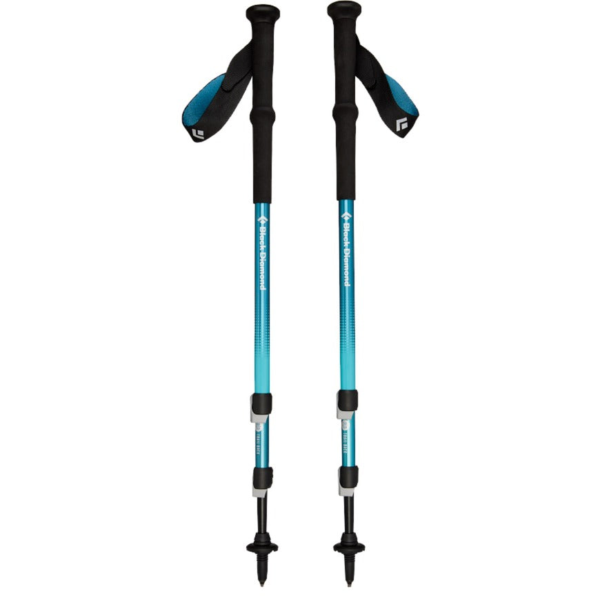 Black Diamond Trekkingstöcke Trail Back (1 Paar, 100 bis 140 cm, Creek Blue)