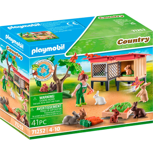 PLAYMOBIL 71252 Kaninchenstall, Konstruktionsspielzeug