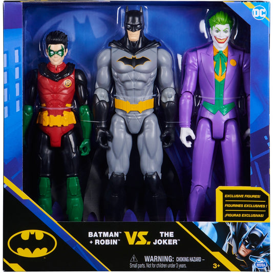 Spinmaster Batman 30 cm Figuren-Set aus Batman (Rebirth), Robin und Joker