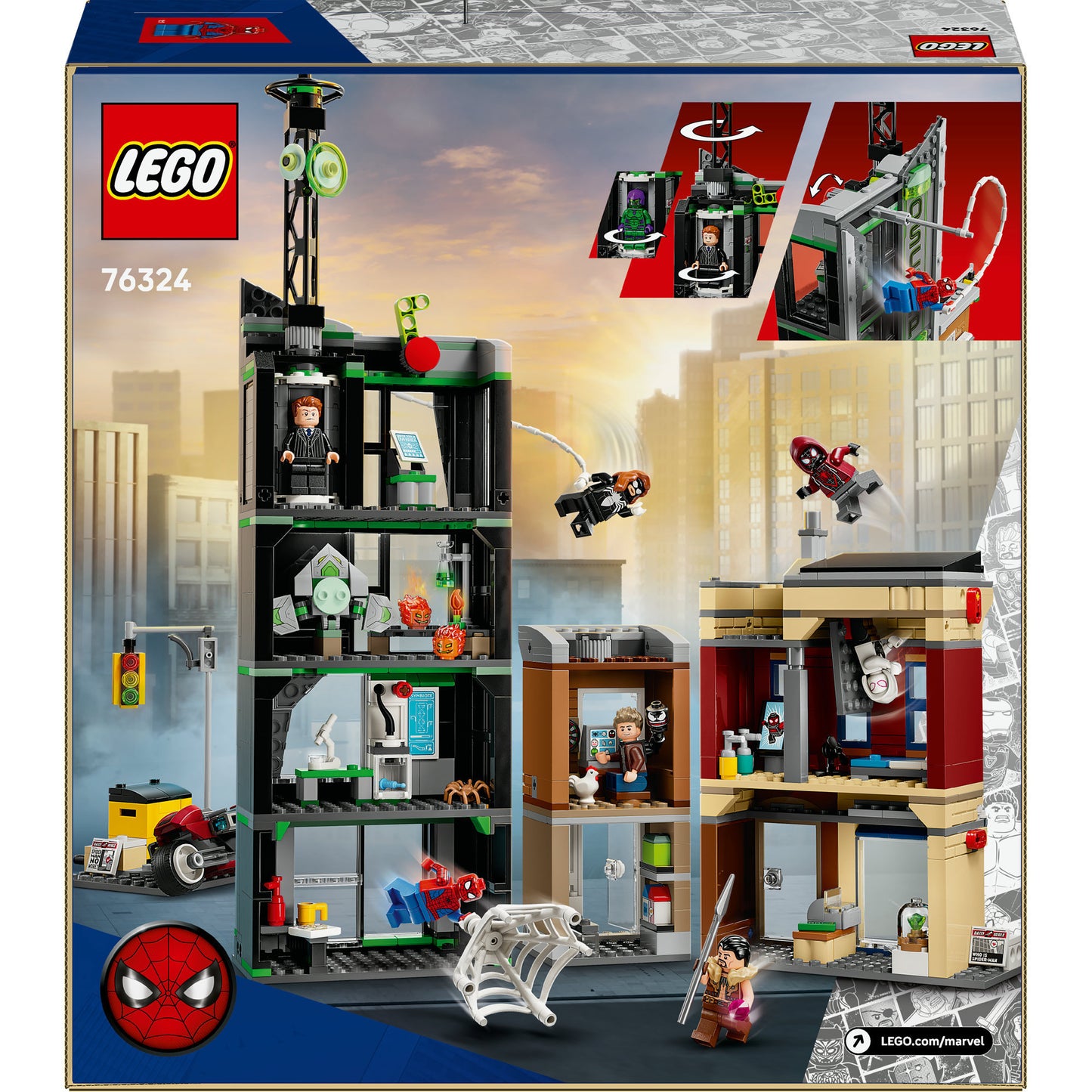 76324 Marvel Super Heroes Spider-Man vs. Oscorp, Konstruktionsspielzeug