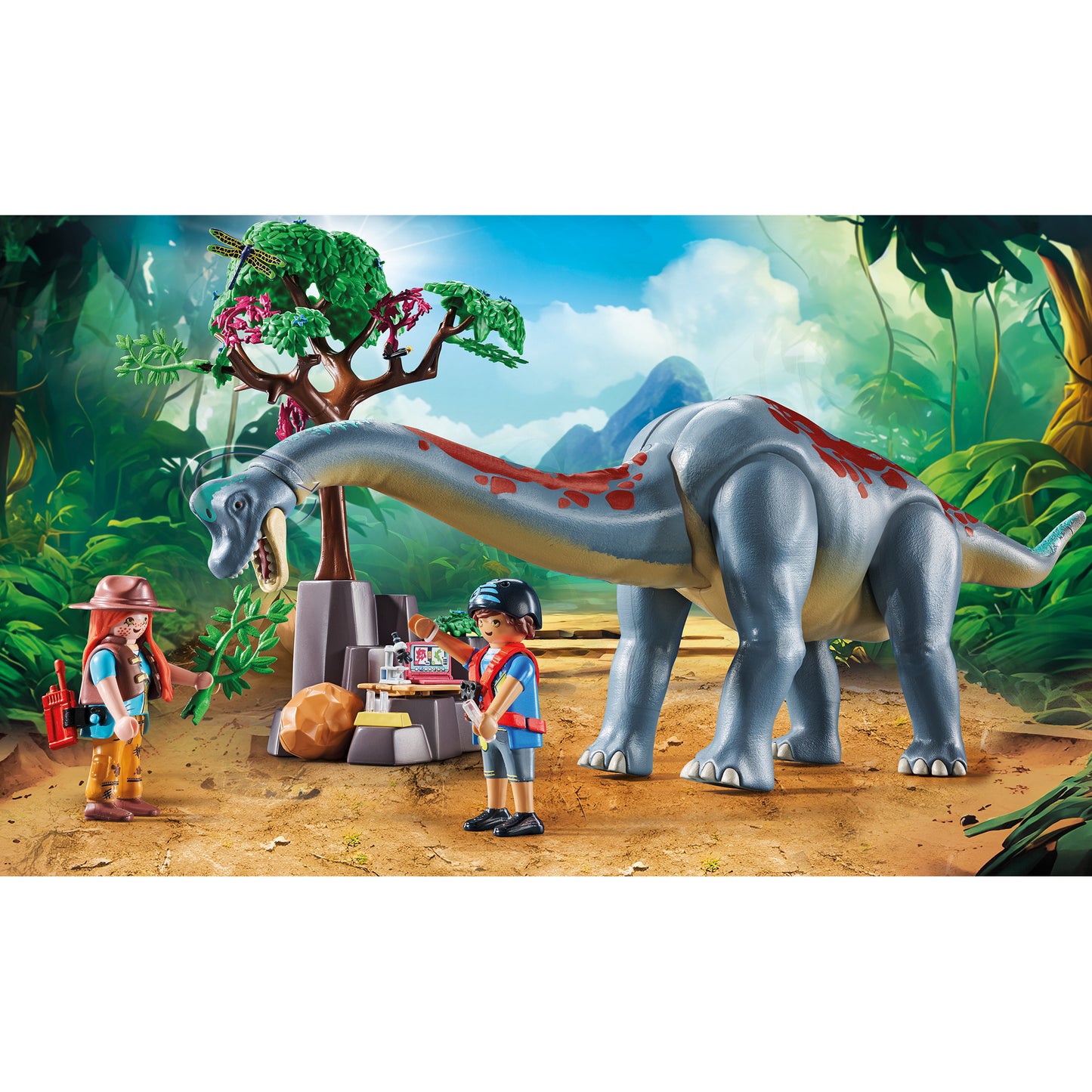 71819 Dinos Brachiosaurus-Begegnung mit Luftkissenboot, Konstruktionsspielzeug