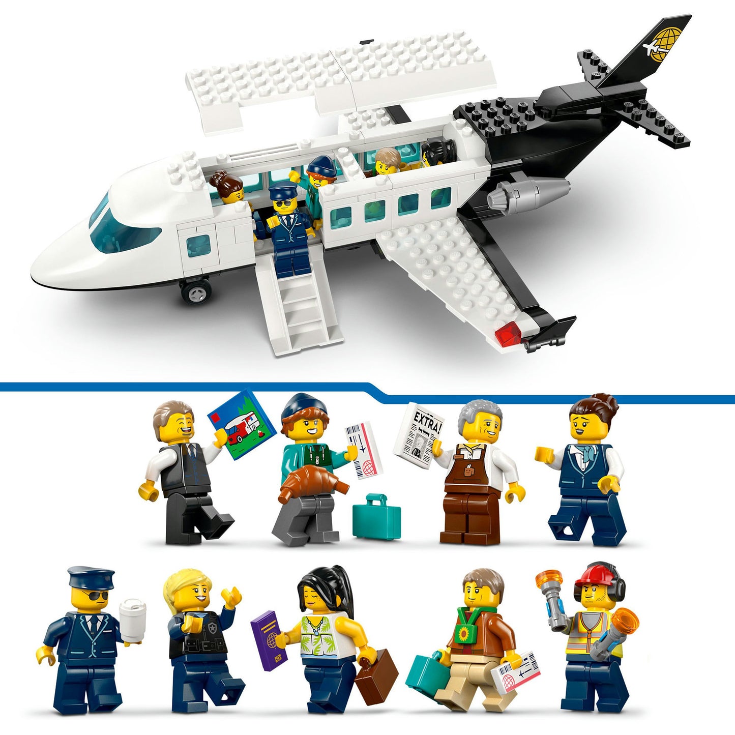 60502 City Flughafen mit Flugzeug, Konstruktionsspielzeug