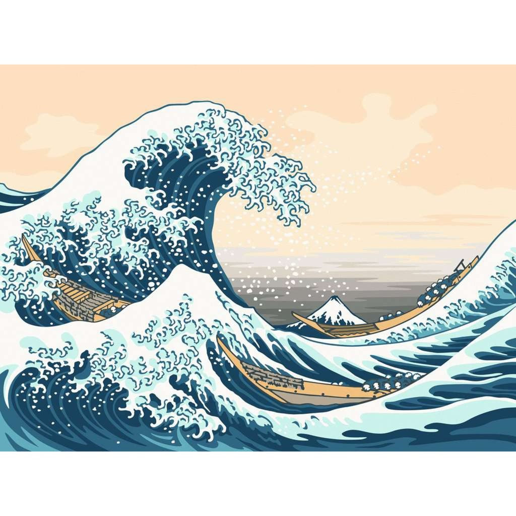 Ravensburger CreArt ART Collection - The Great Wave (Hokusai), Malen