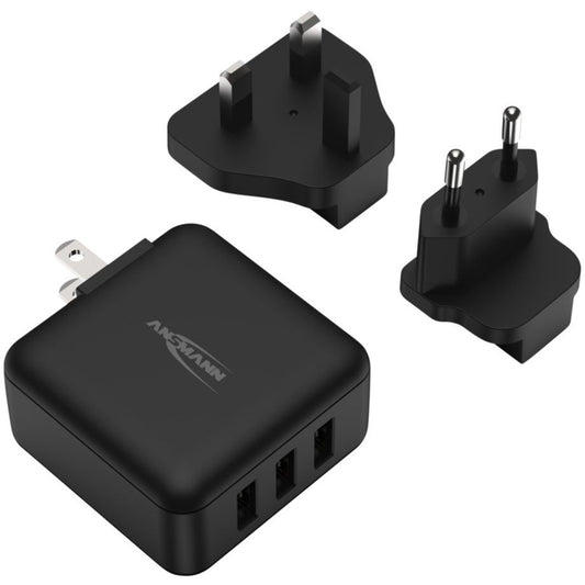 Ansmann USB-Ladegerät Travel Charger TC315 (schwarz, 3x USB-A, 15 Watt)