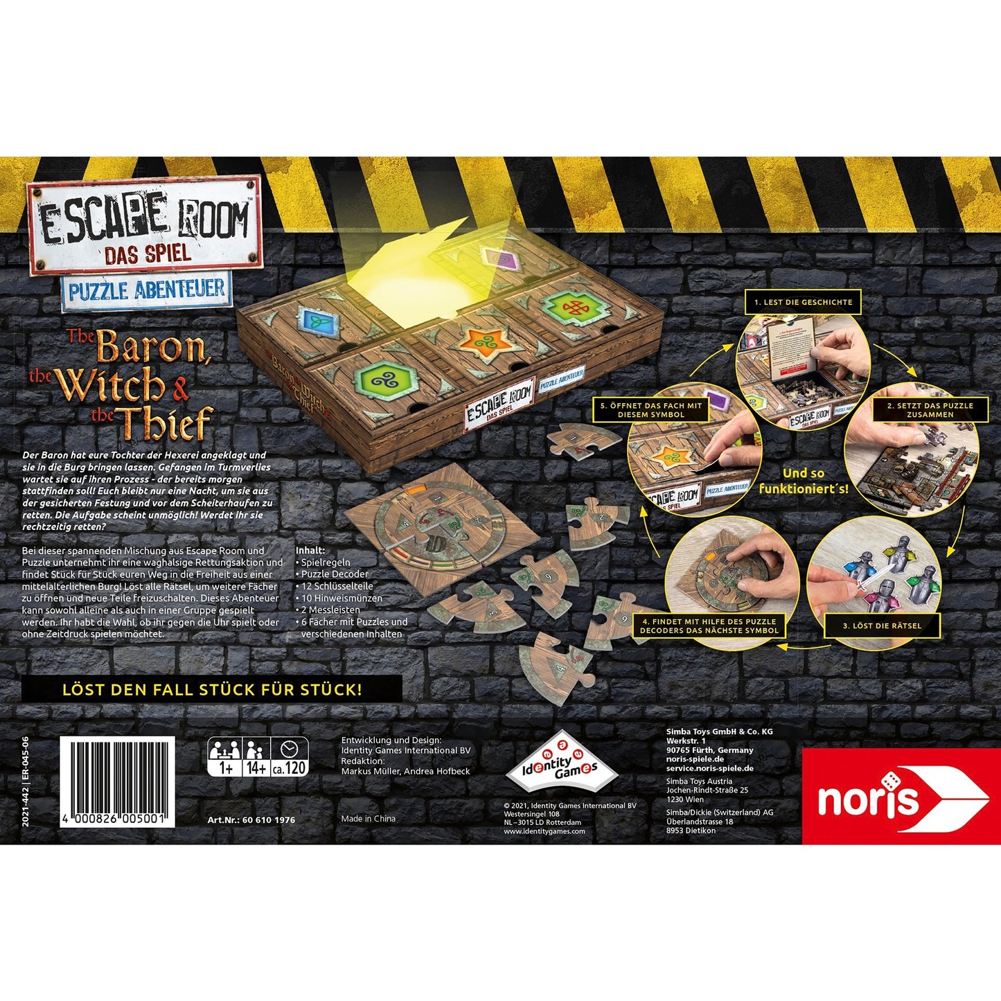 Noris Escape Room - Das Spiel Puzzle Abenteuer 2, Partyspiel