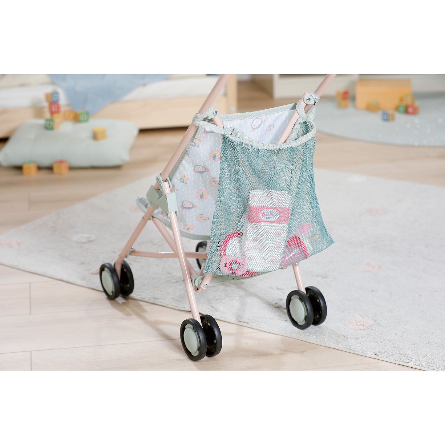 BABY born Kinderwagen mit Tasche Dschungel, Puppenwagen