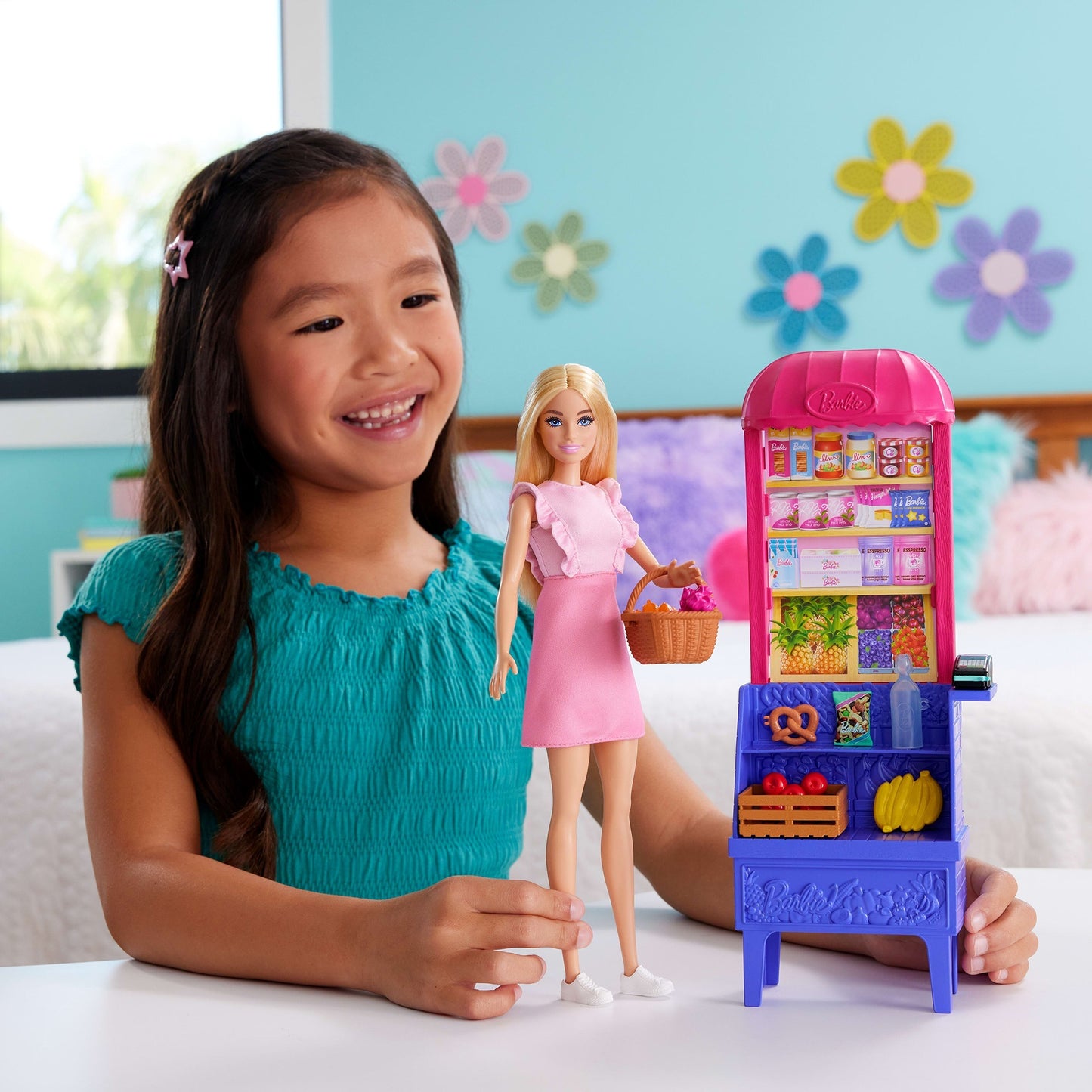 Barbie Malibu Marktstand Spielset - So schmeckt Freundschaft, Puppe
