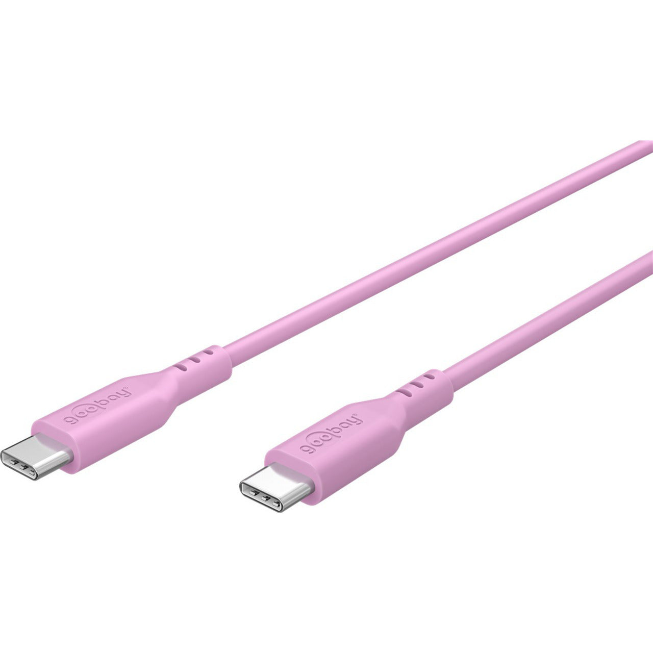 USB 2.0 Silikonkabel pink, USB-C Stecker > USB-C Stecker