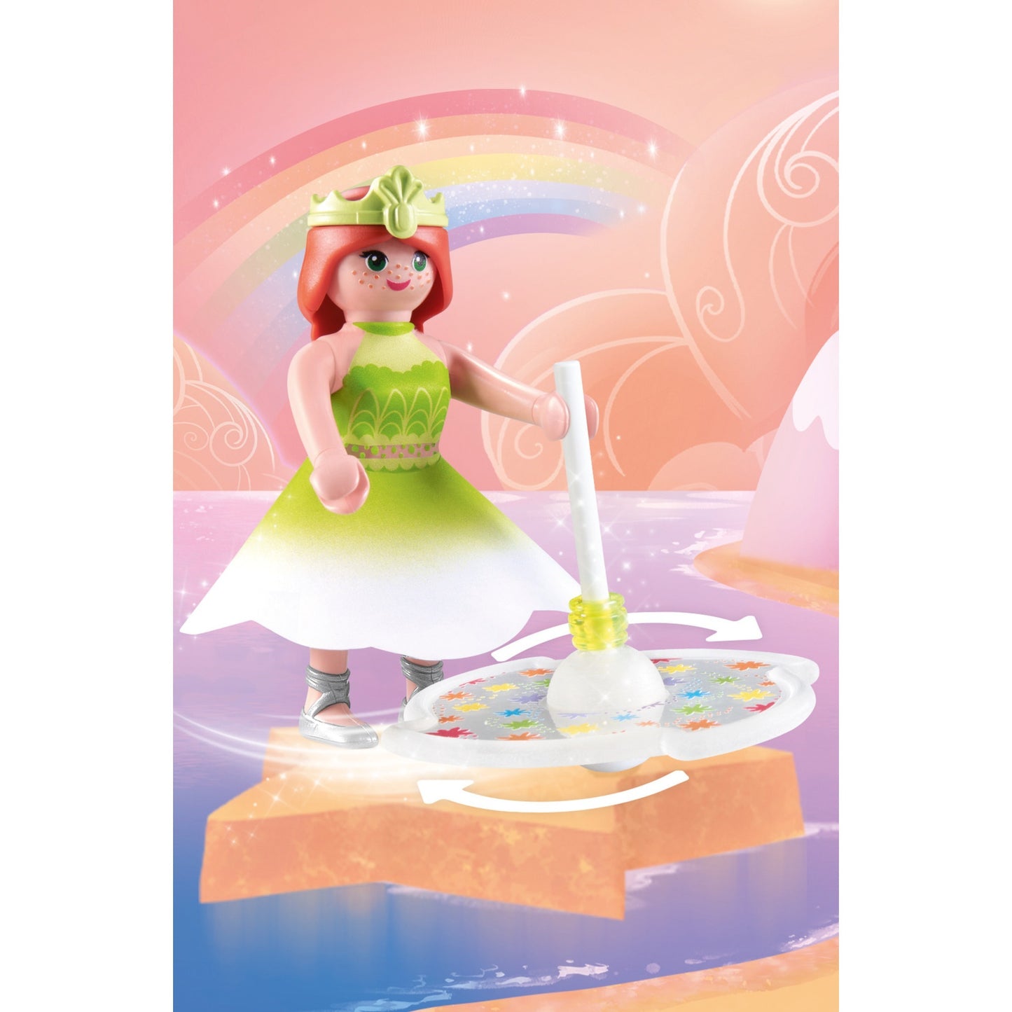 PLAYMOBIL 71364 Princess Magic Himmlischer Regenbogenkreisel mit Prinzessin, Konstruktionsspielzeug