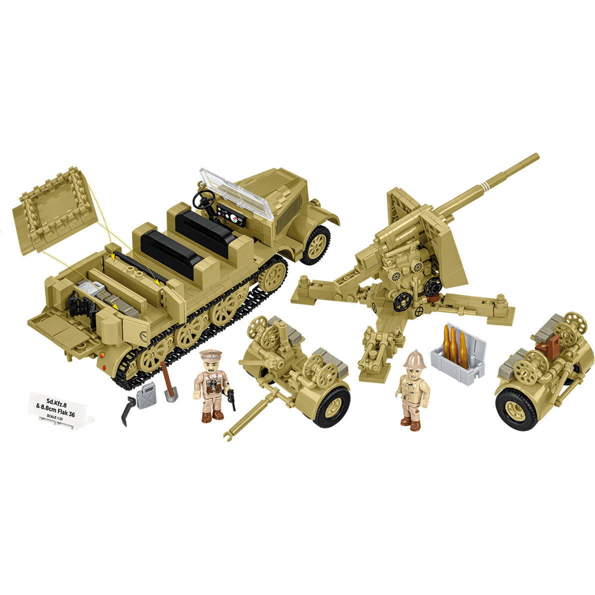 Sd.Kfz.8 und 8.8 cm Flak 36, Konstruktionsspielzeug