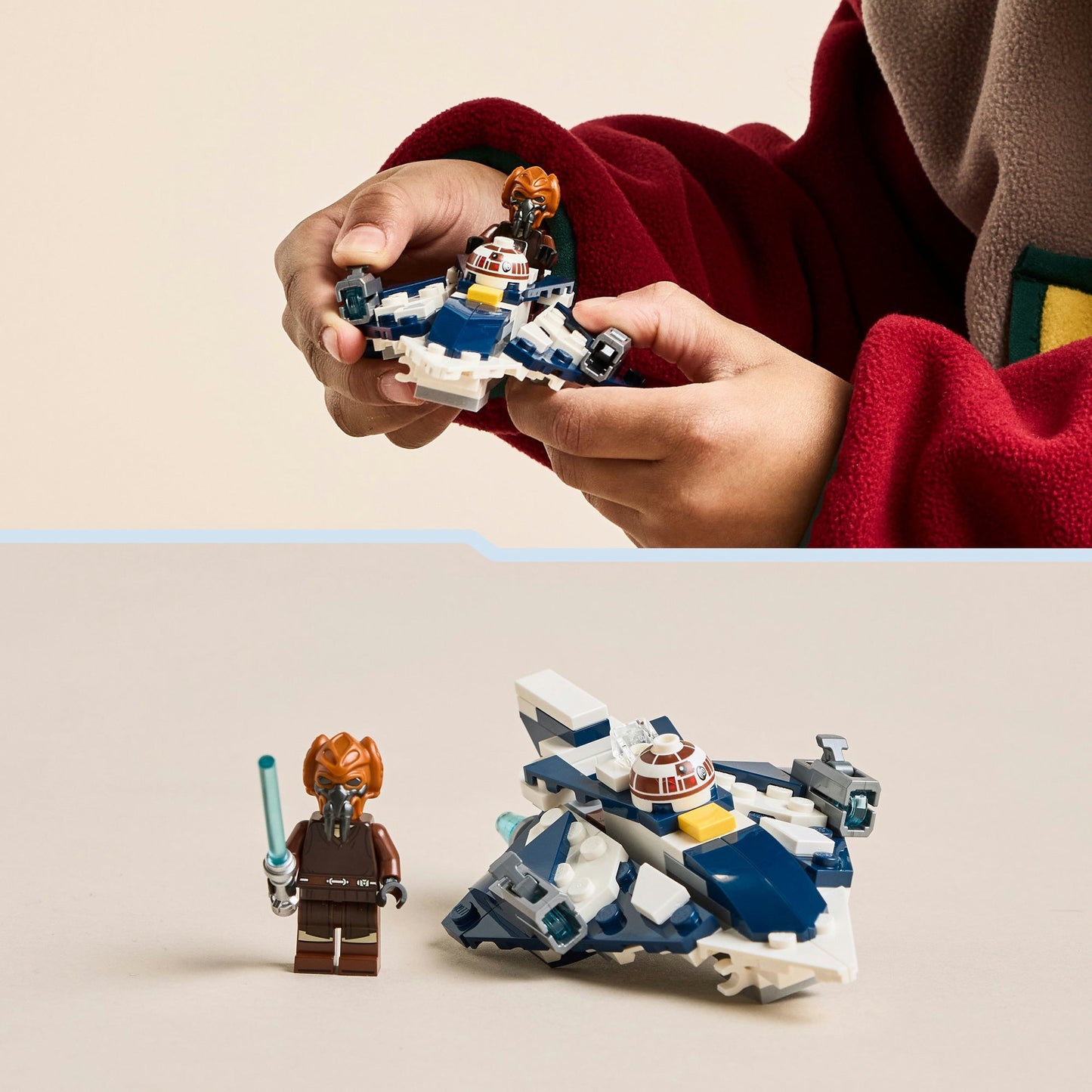 75400 Star Wars Plo Koons Jedi Starfighter Microfighter, Konstruktionsspielzeug