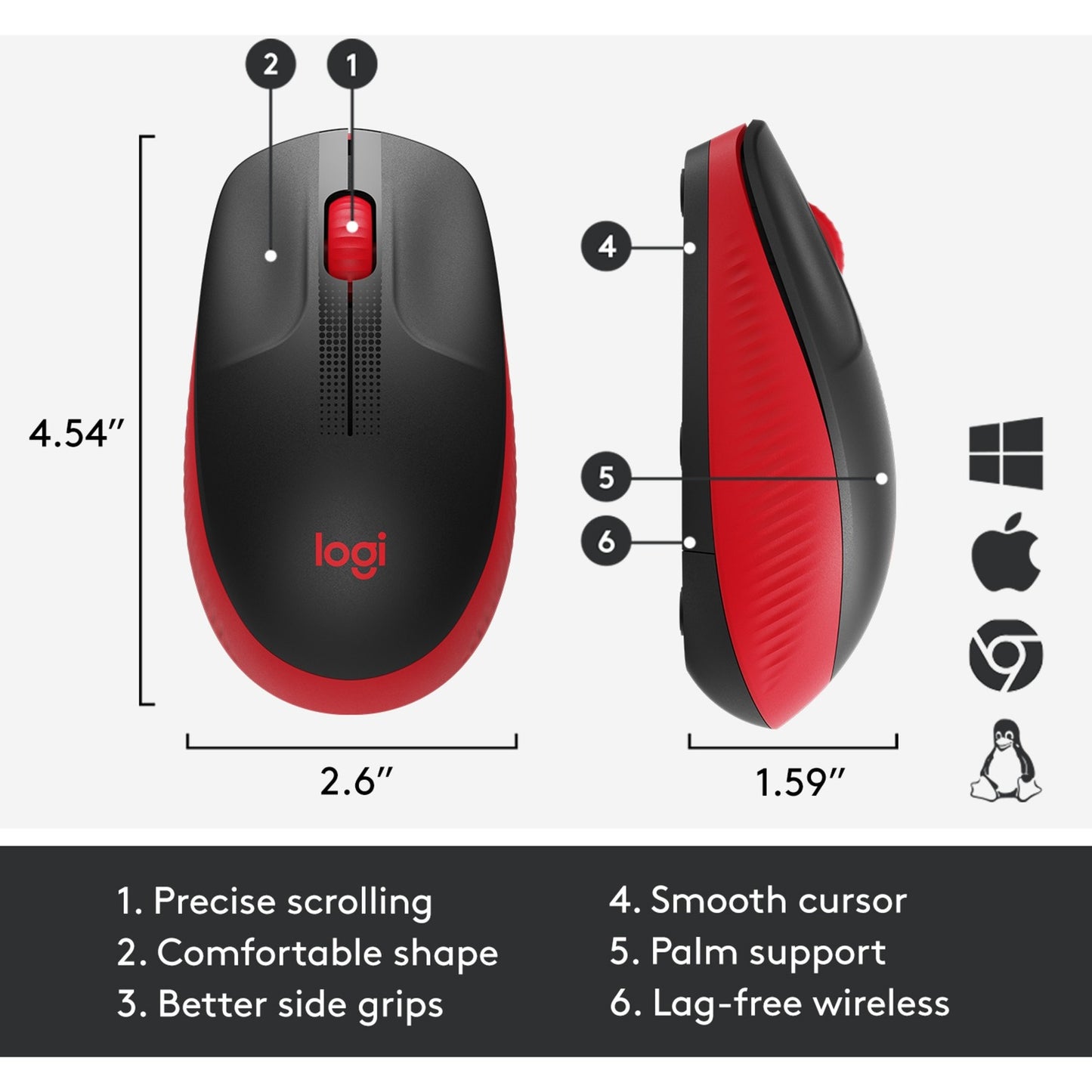 Logitech M190 (schwarz/rot)