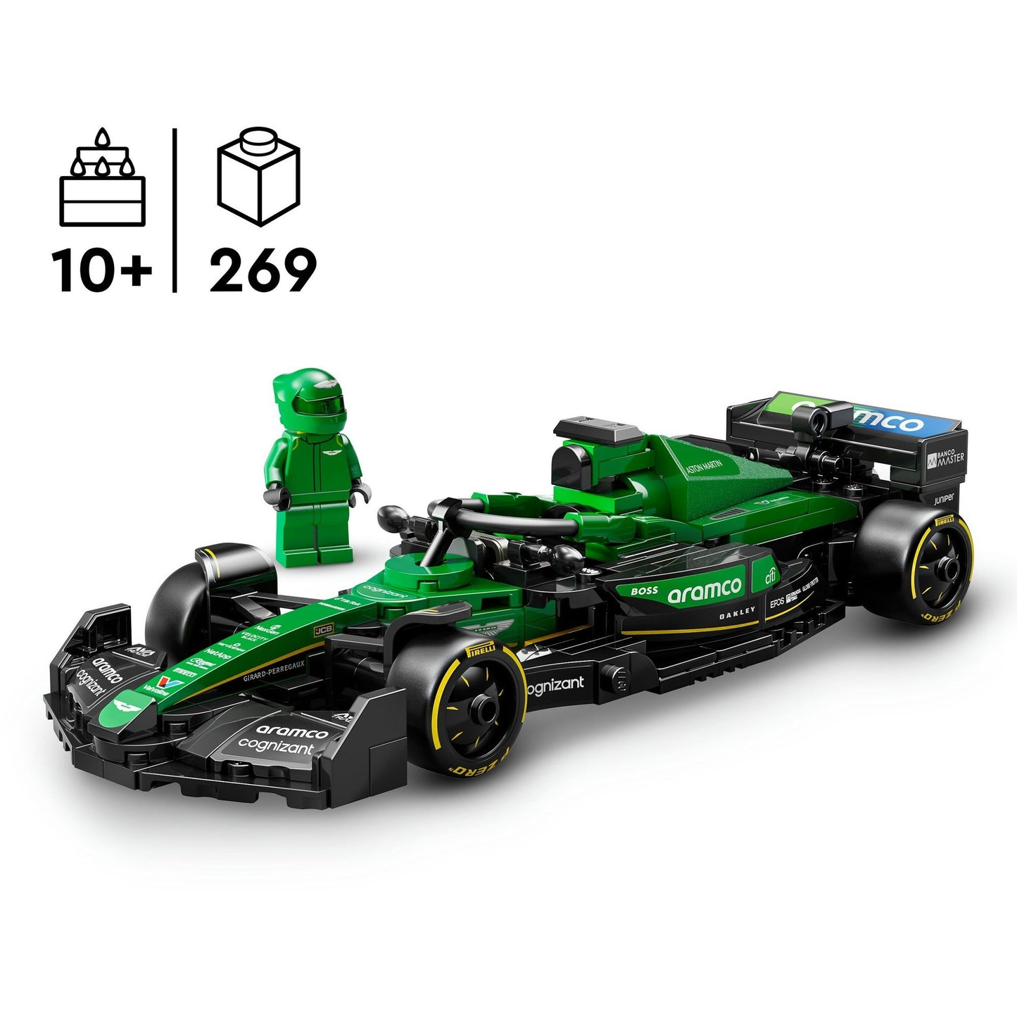 77245 Speed Champions Aston Martin Aramco F1 AMR24 Rennauto, Konstruktionsspielzeug