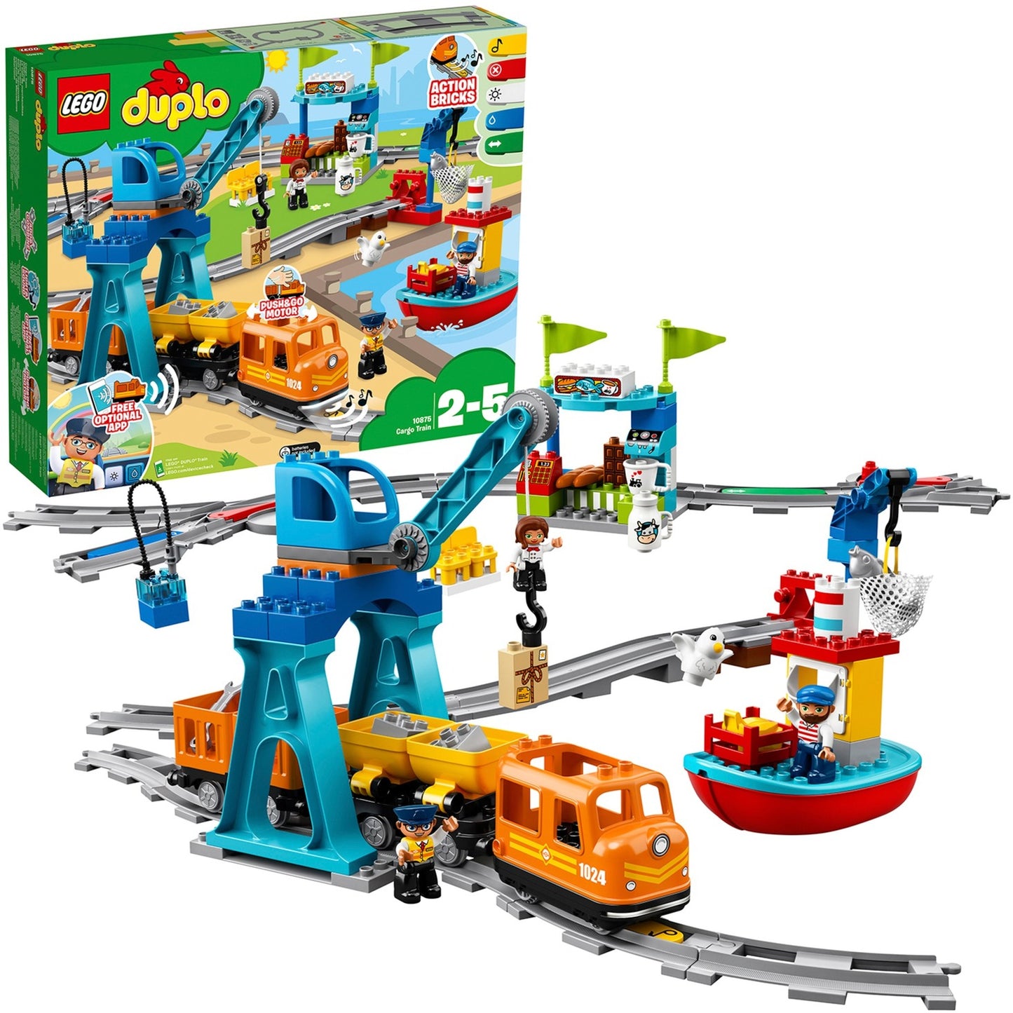 LEGO 10875 DUPLO Güterzug, Konstruktionsspielzeug