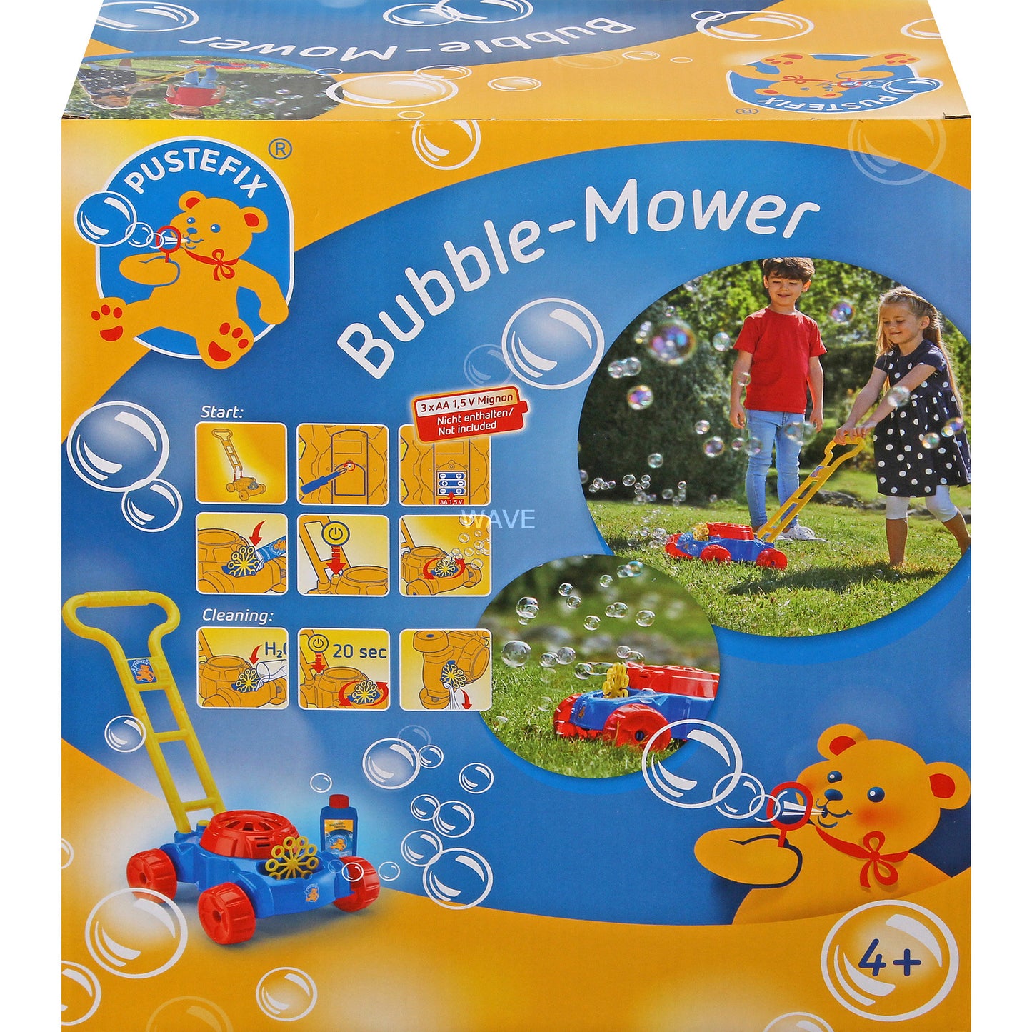 Bubble-Mower Rasenmäher, Seifenblasen
