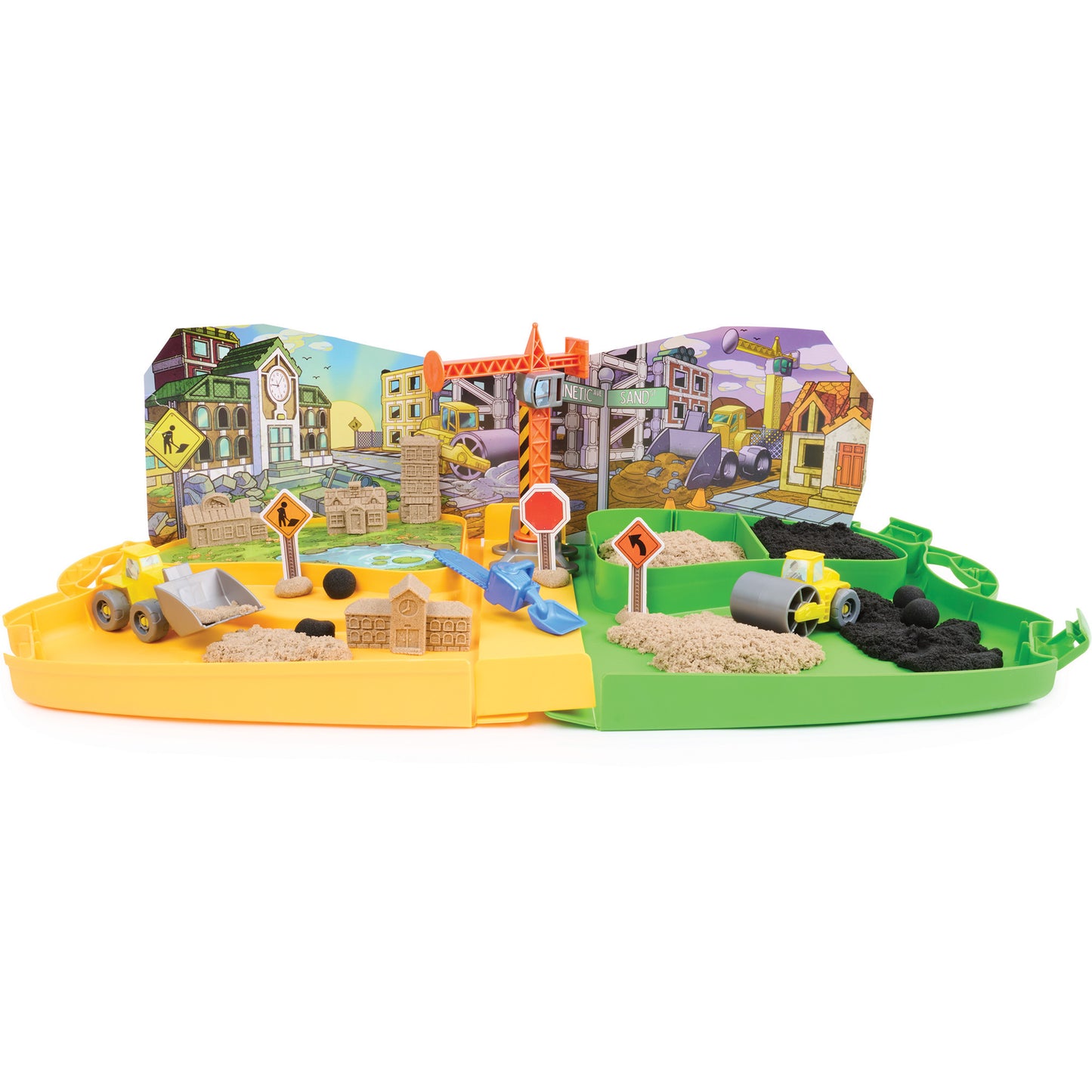 Kinetic Sand - Deluxe Baustellen-Koffer, Spielsand