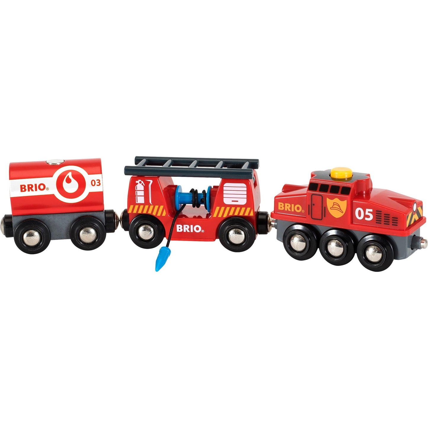 BRIO World Feuerwehr-Löschzug (rot/schwarz)