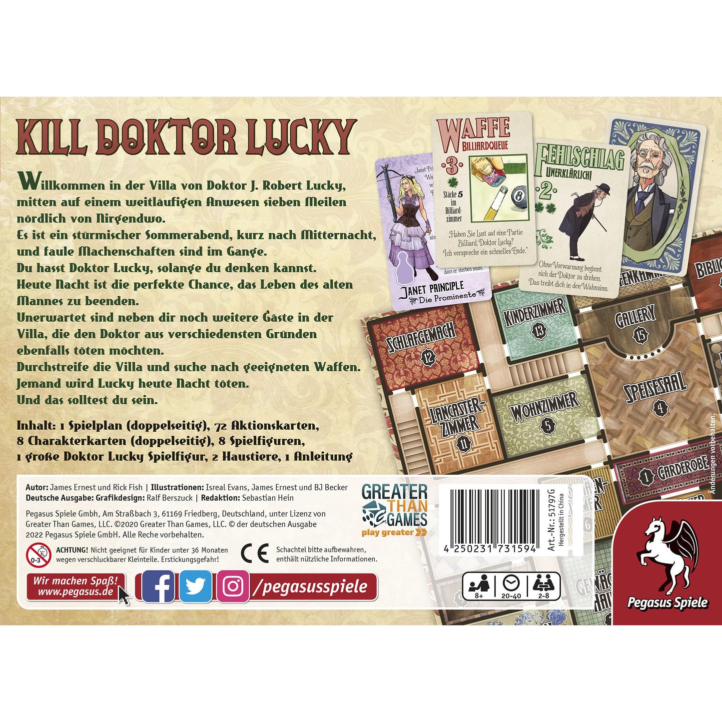 Kill Doktor Lucky, Brettspiel