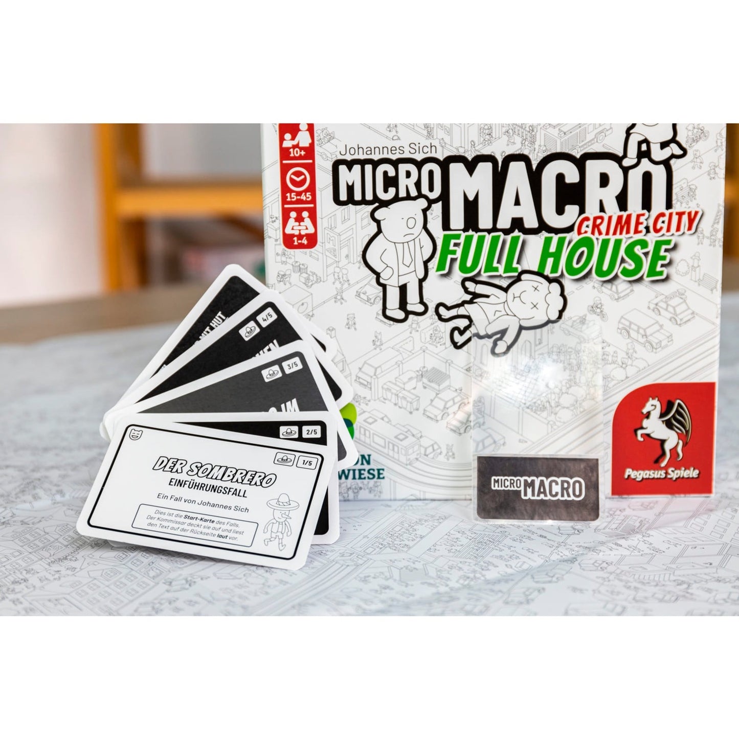 Pegasus MicroMacro: Crime City 2 – Full House, Brettspiel