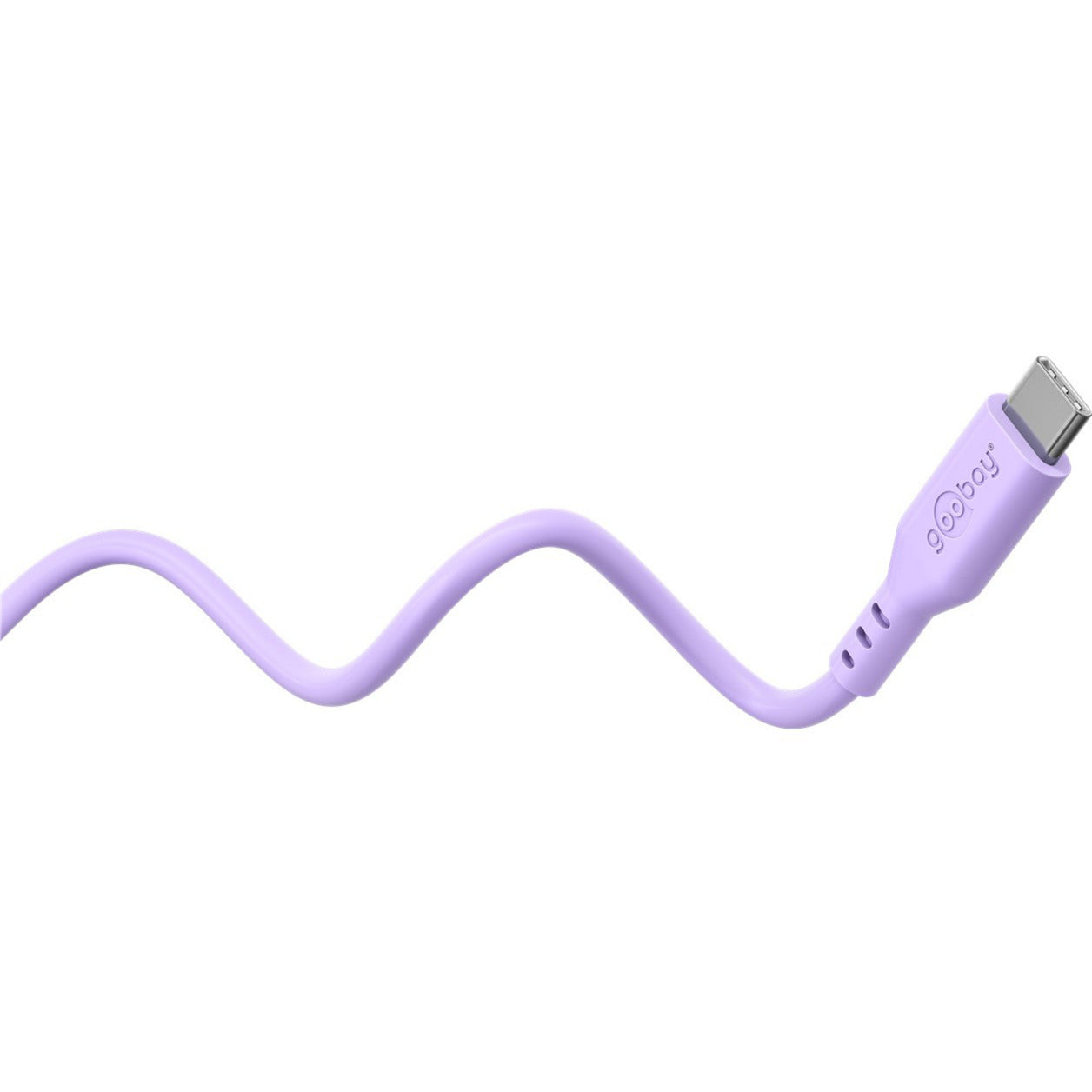 USB 2.0 Silikonkabel lila, USB-C Stecker > USB-C Stecker