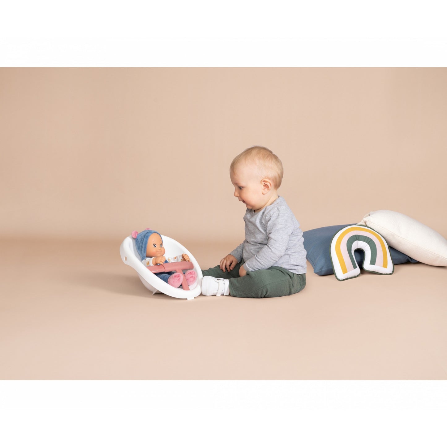 Little Smoby 3-in1 Lauflernwagen + Puppe, Geschicklichkeitsspiel