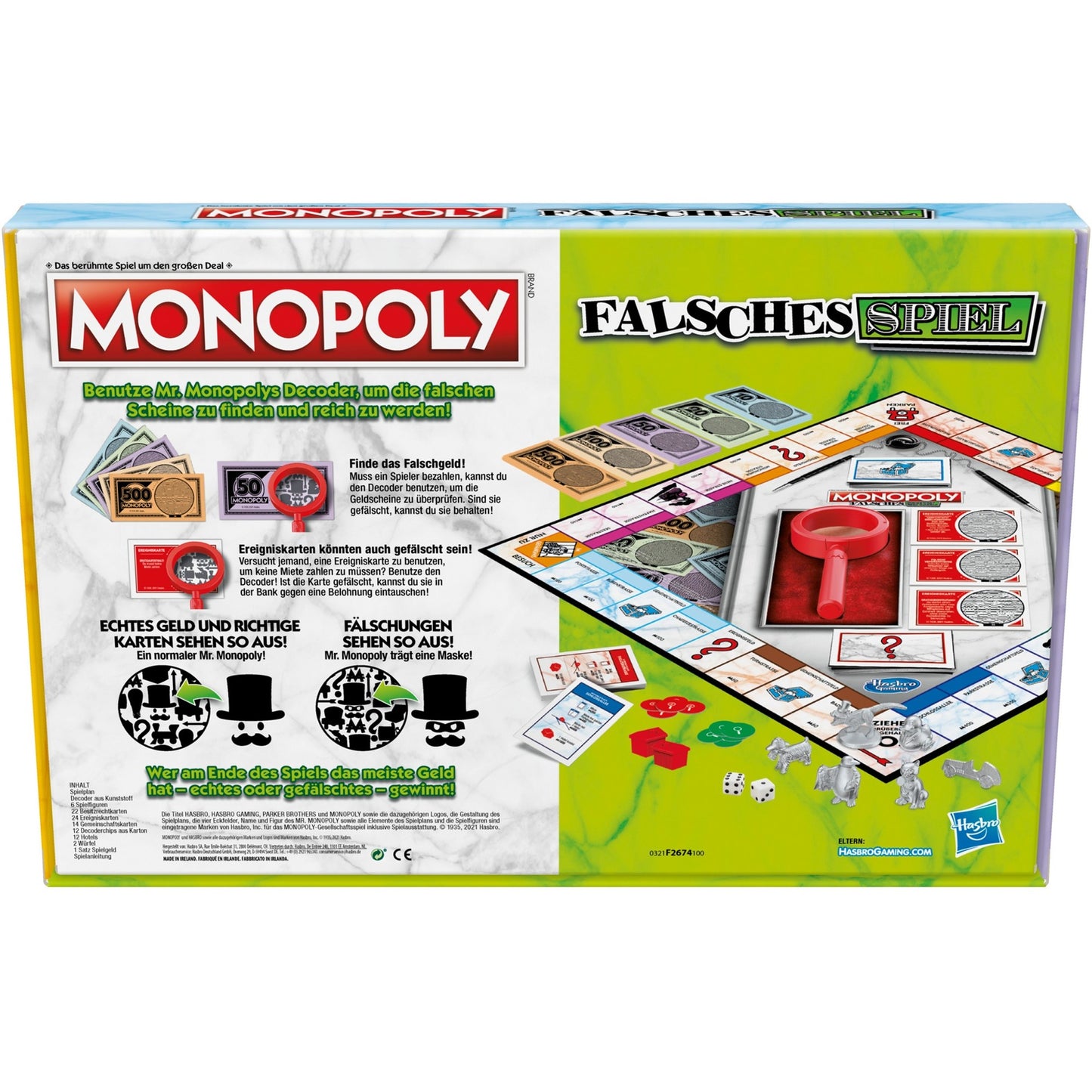 Hasbro Monopoly falsches Spiel, Brettspiel