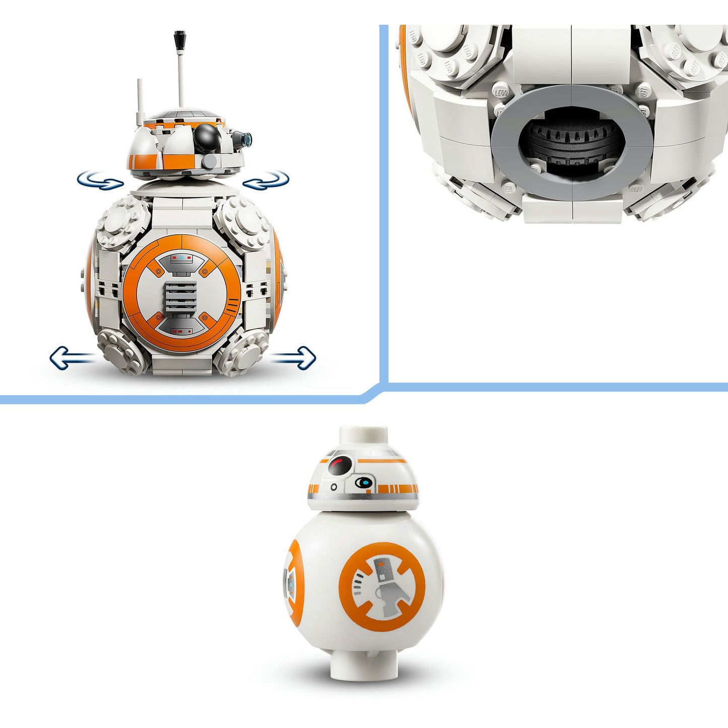 75452 Star Wars Der Astromech-Droide BB-8, Konstruktionsspielzeug