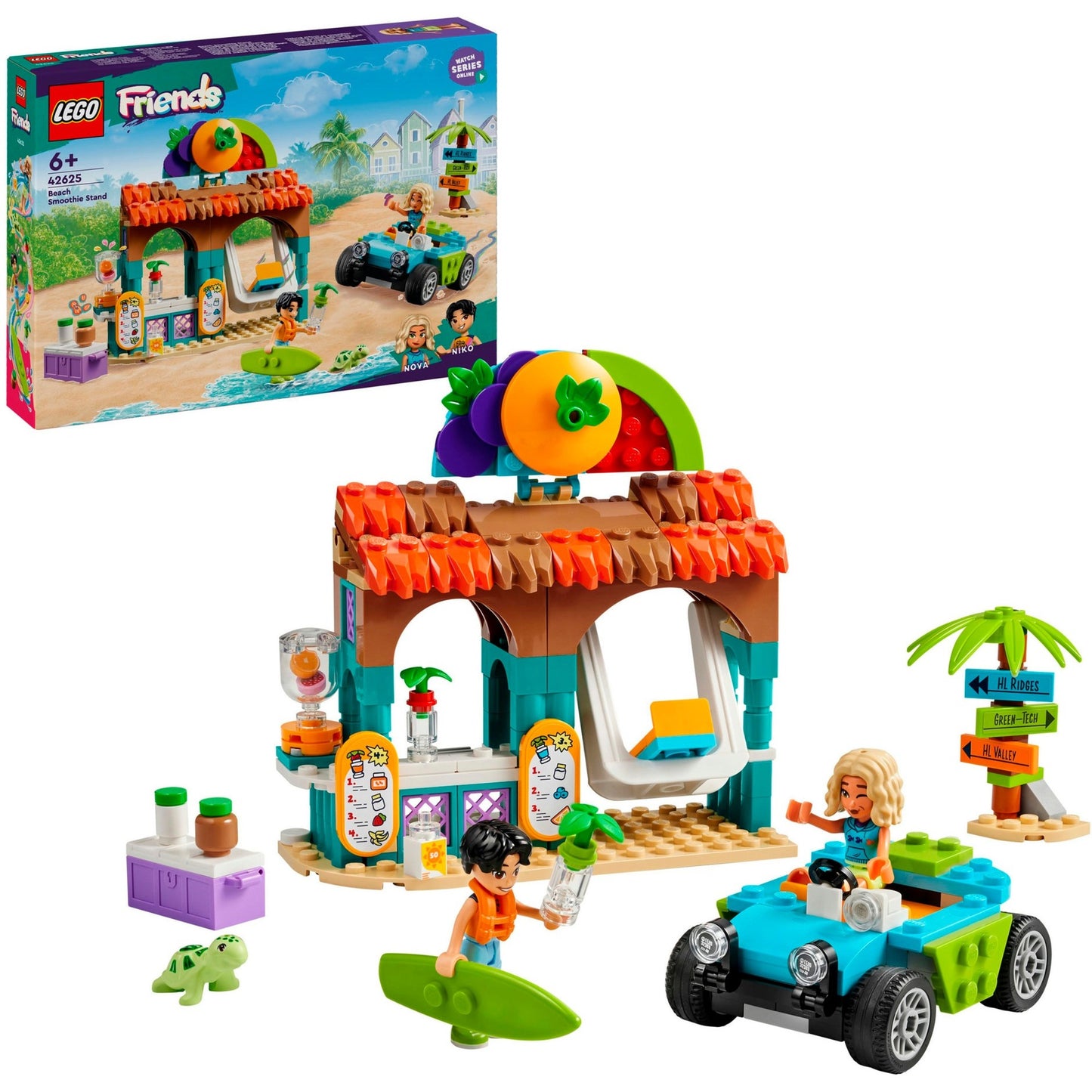 LEGO 42625 Friends Smoothie-Stand am Strand, Konstruktionsspielzeug